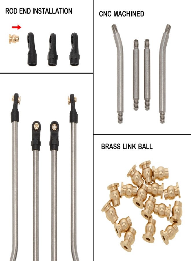 MEUS Racing SCX24 Links High Clearance Chassis Links Steering Links Set 10pcs 155mm Wheelbase for SCX24 Gladiator AXI00005 1/24 RC Crawler Car - Image 4